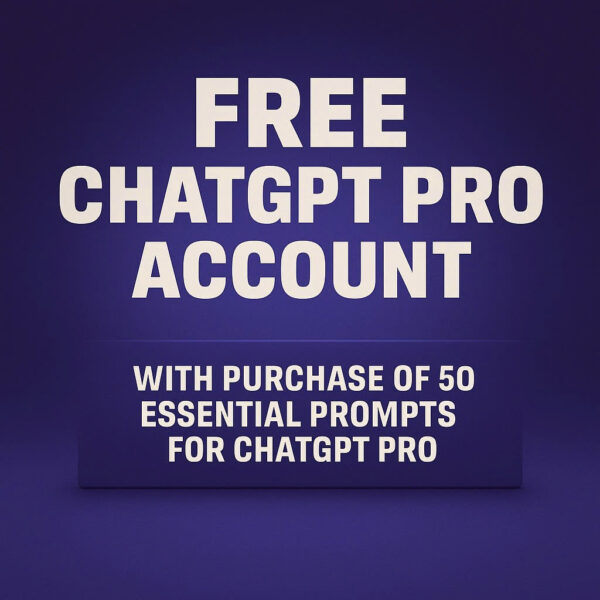 🧠 ChatGPT Master Kit – 50 Prompts + FREE Pro Account ($200 Value)